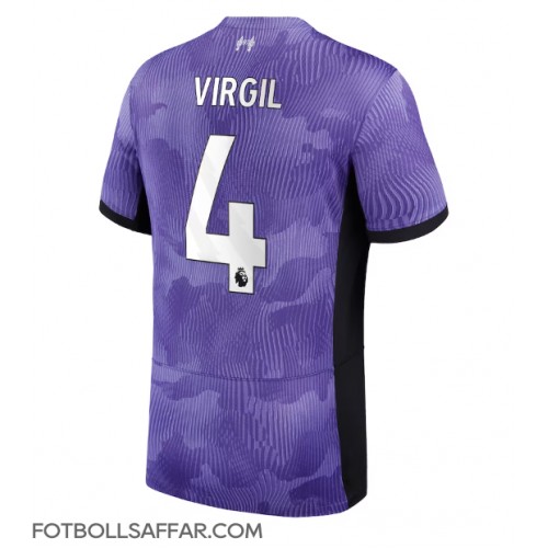 Liverpool Virgil van Dijk #4 Tredjeställ 2023-24 Kortärmad